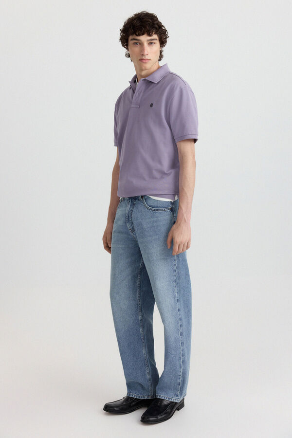 Springfield Polo piqu&eacute; b&aacute;sico Springfield regular fit rosa