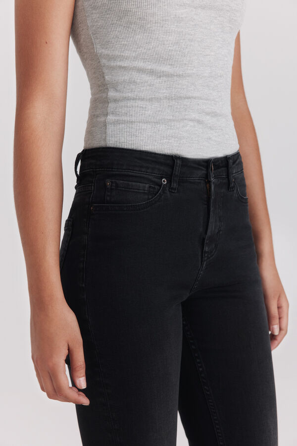 Springfield Jeans bootcut tiro alto negro