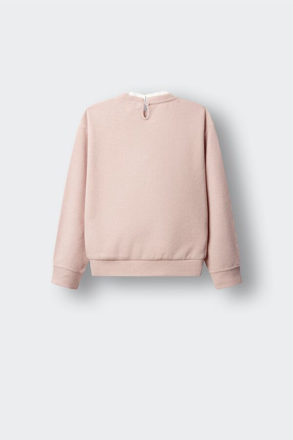 Springfield Kids Sweatshirt gola com folho menina rosa