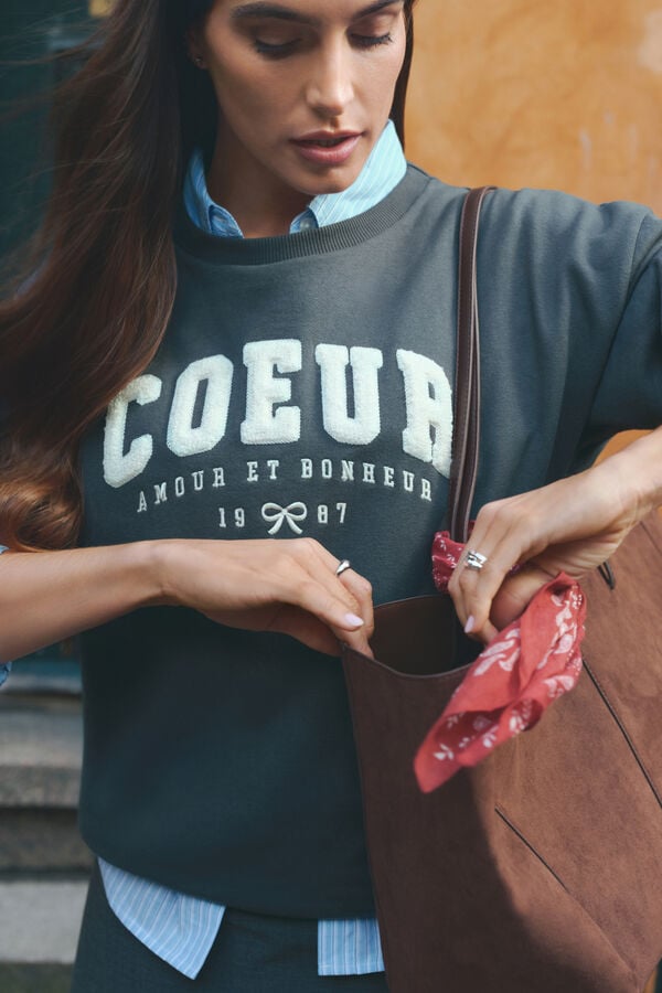 Springfield Sweatshirt "Coeur" cinzento