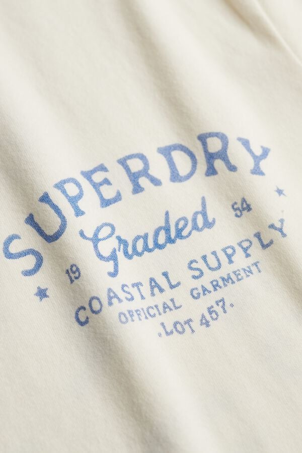 Superdry T-shirt de manga curta estampada branco