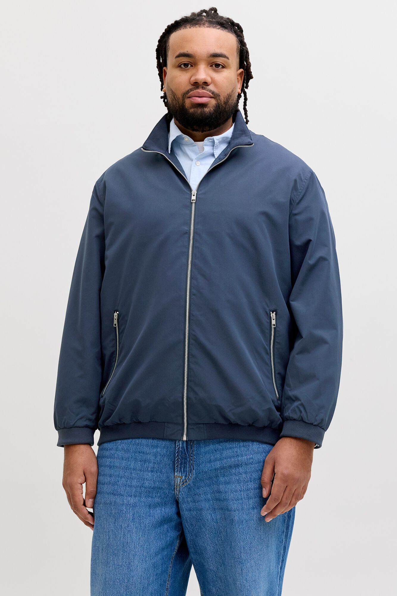 Jack & Jones PLUS Casaco Harrington com gola alta