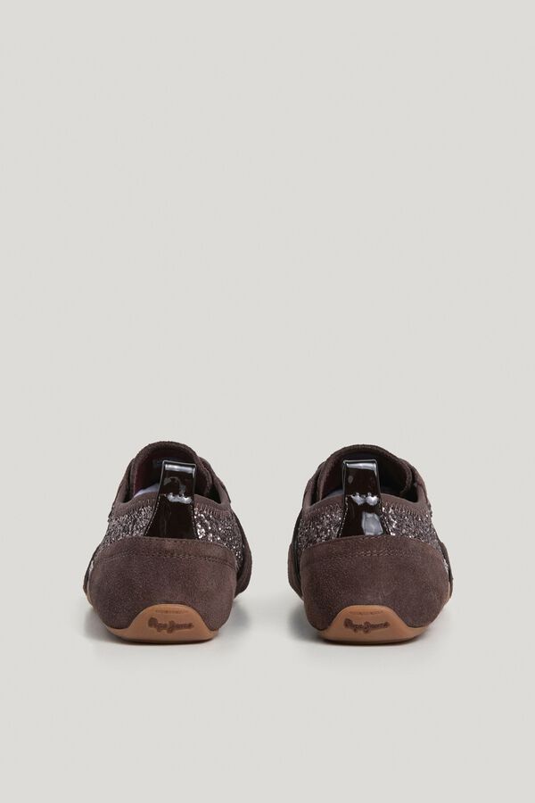 Pepe Jeans Sapatilhas ultraleves com brilho castanho
