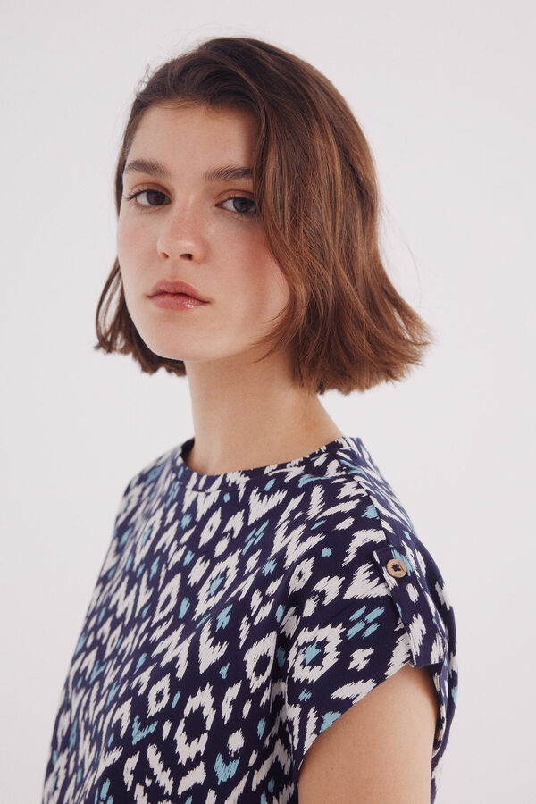 Springfield Animal print T-shirt blue