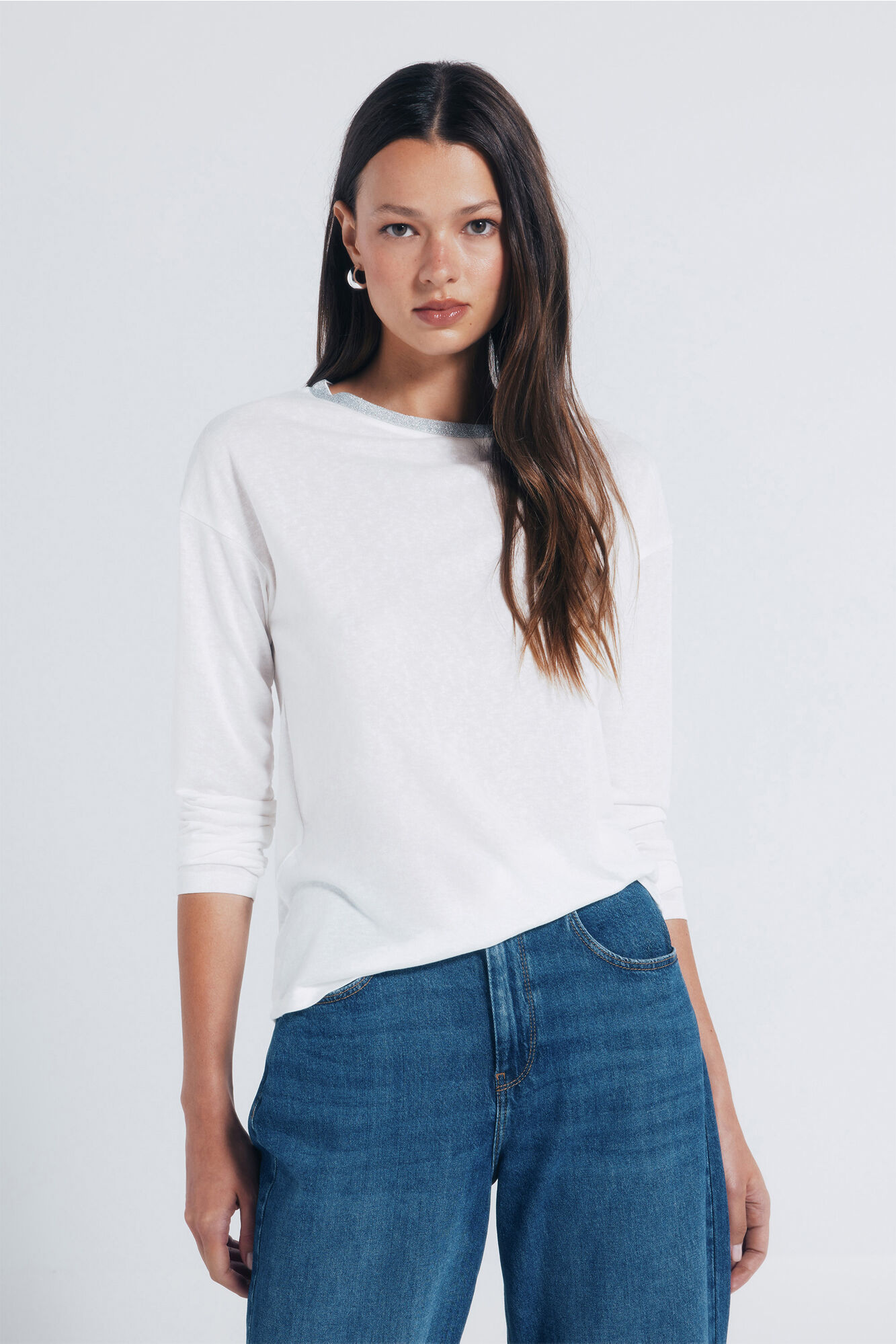 Springfield Camiseta cuello lurex