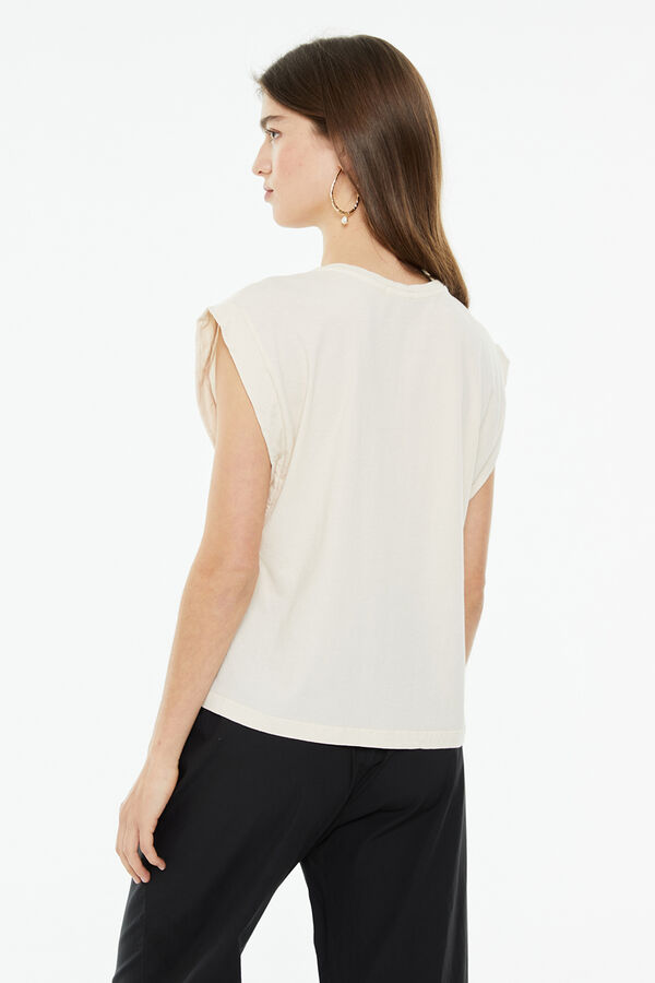 System Action T-shirt sem mangas  bege
