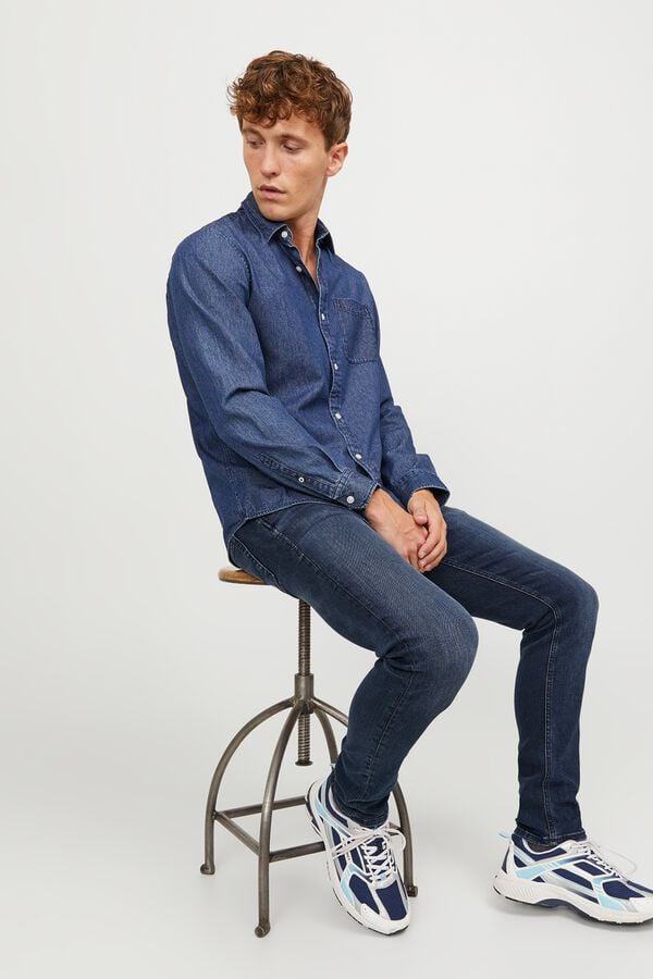 Jack & Jones Jeans slim cinco bolsos azul