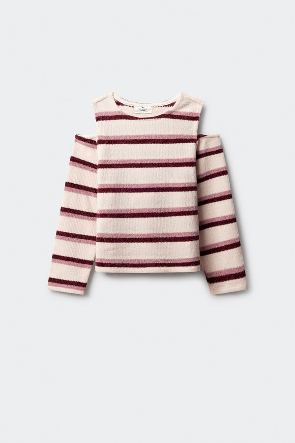 Springfield Kids Camiseta chenilla hombros descubiertos niña rosa