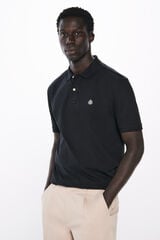Springfield Essential regular fit piqué polo shirt black