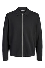 Jack & Jones Casaco de malha b&aacute;sico preto