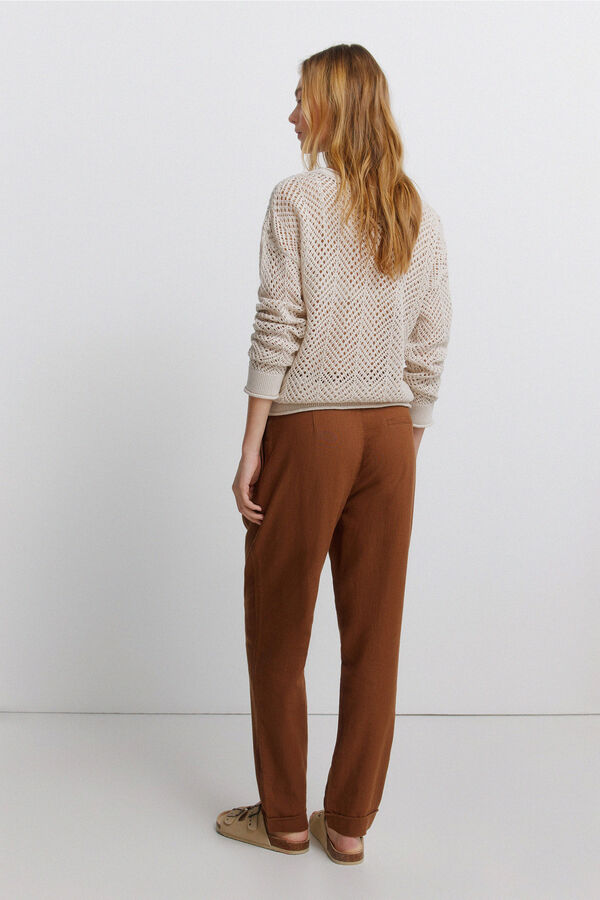 Springfield Cal&ccedil;as de linho cru