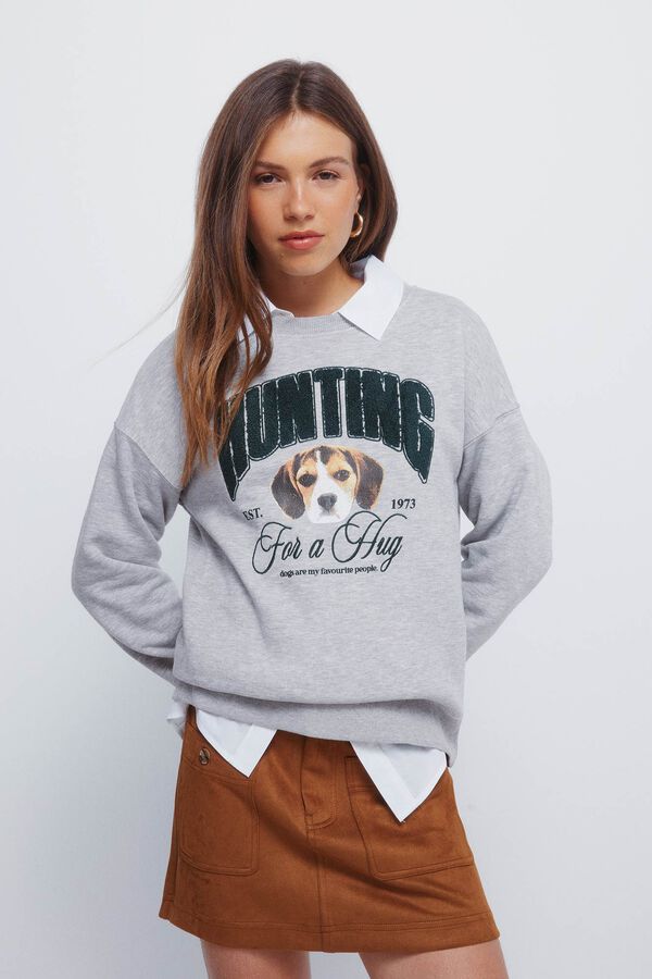 Springfield Sweatshirt "Ca&ccedil;a" cinzento