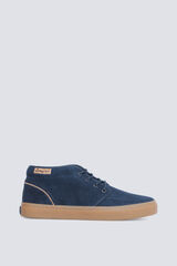 Springfield Casual ankle boot leather ankle split leather blue