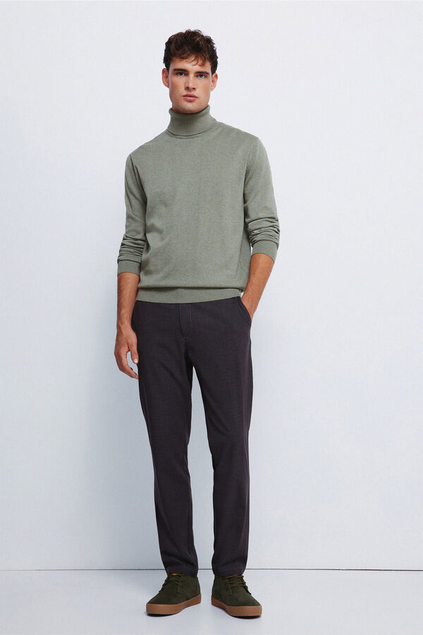 Springfield Camisola básico de gola bege