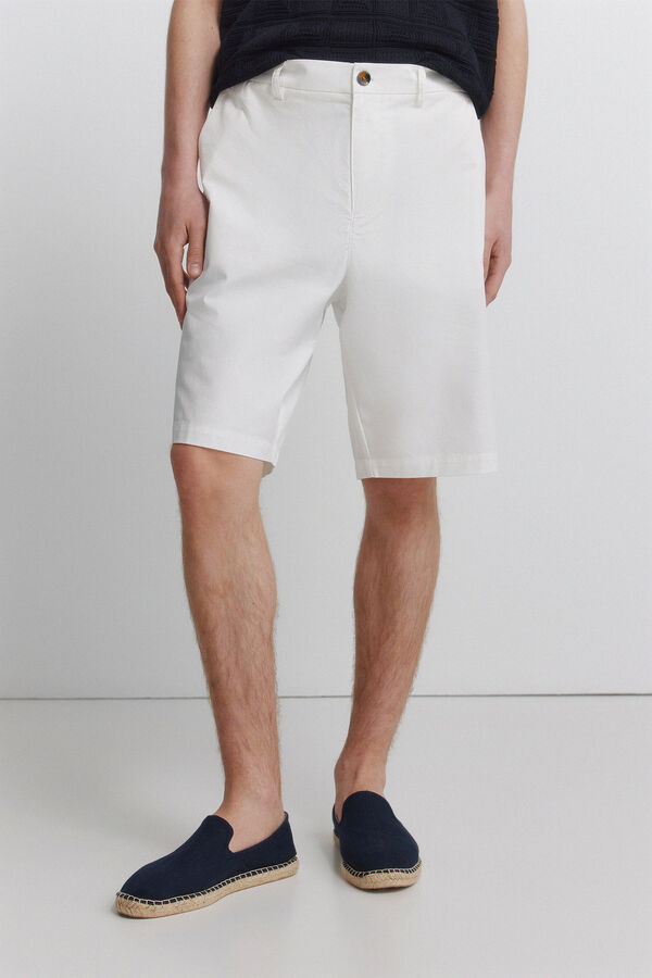 Springfield Bermudas de algod&atilde;o relaxed fit bege