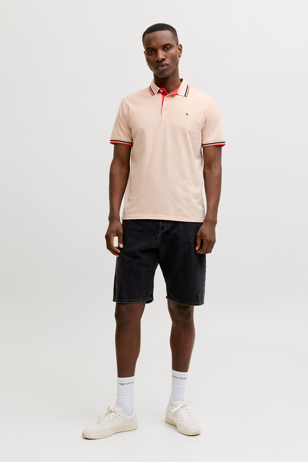 Jack & Jones Polo de manga curta b&aacute;sico vermelho