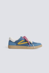 Springfield Sneaker retro em pele azul
