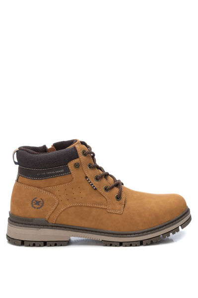 Springfield Bota de montanha casual para homem com atacadores e fecho-éclair castanho