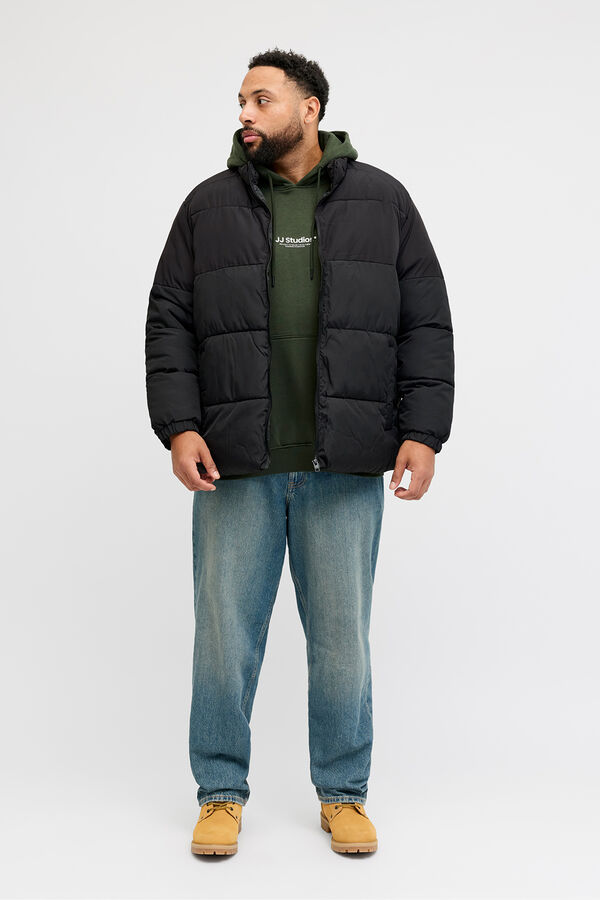 Jack & Jones PLUS Men's puffer jacket black