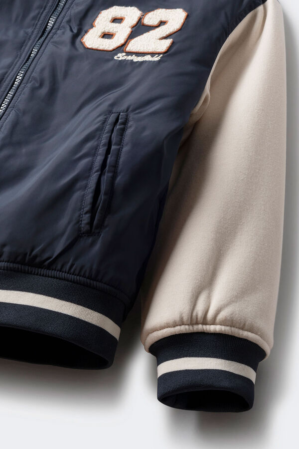 Springfield Kids Jaqueta de beisebol universitária masculina azul
