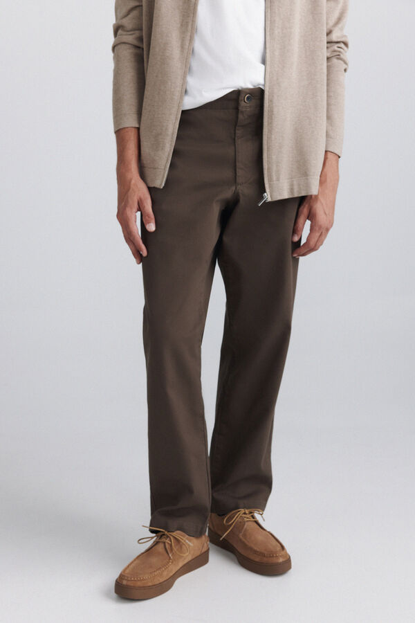 Springfield Straight fit chinos nude