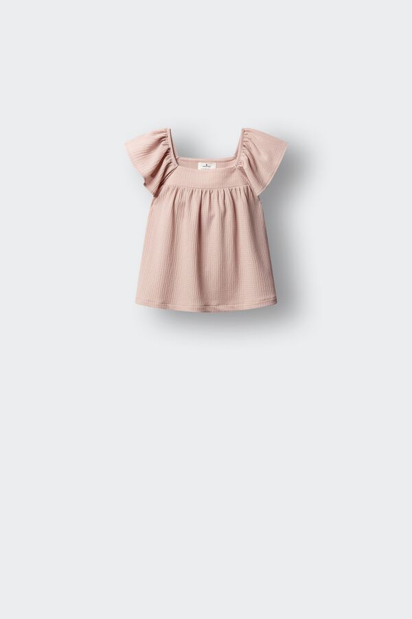Springfield Kids Blusa de manga curta com flores para menina rosa