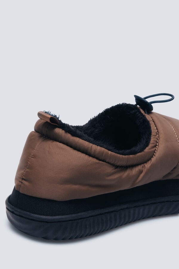 Springfield Chinelos de quarto de nylon acolchoado bege