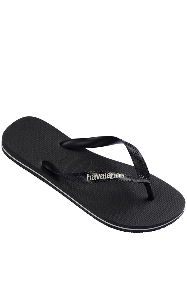 Havaianas Chinelos de dedo rasos de borracha preto