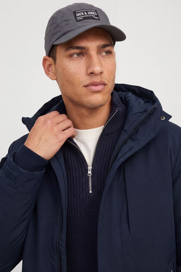 Jack & Jones Parka imperme&aacute;vel com capuz azul