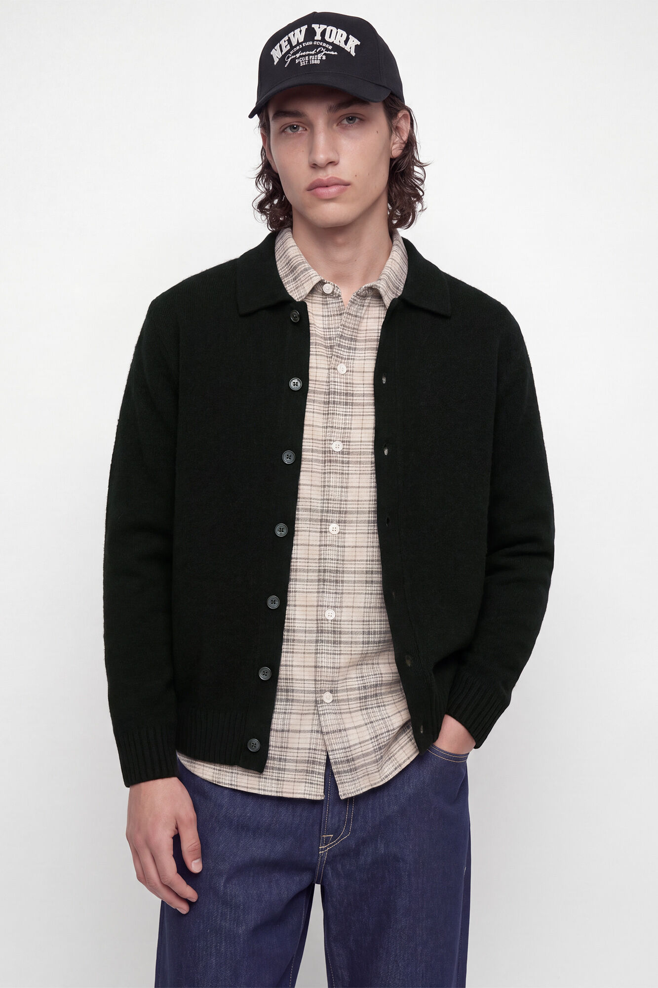 Jack & Jones Casaco de malha polo com l&atilde;