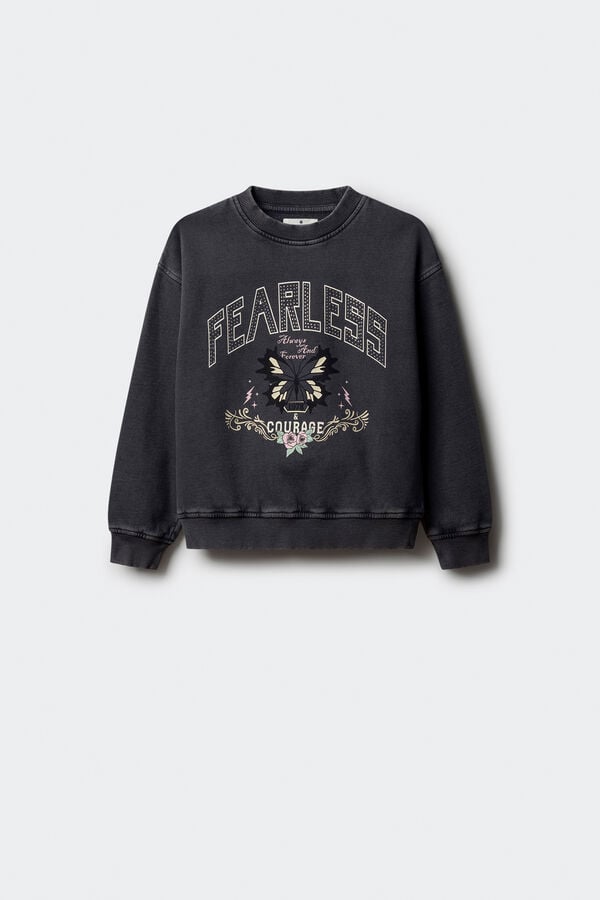 Springfield Kids Sweatshirt "Brilhante" para meninas cinzento