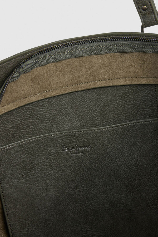 Pepe Jeans Mala tote bag efeito pele Caqui escuro