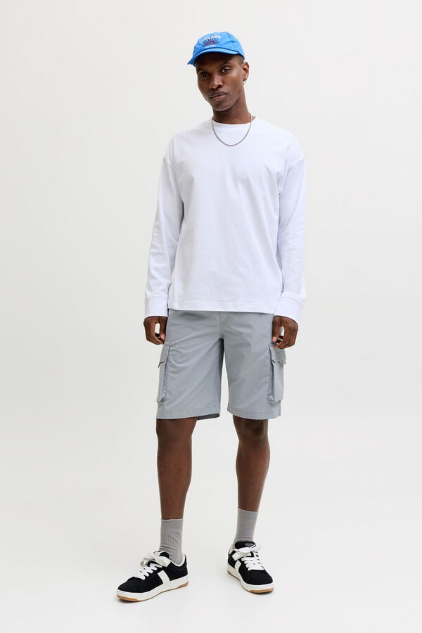 Jack & Jones Bermuda jogger cargo cinzento