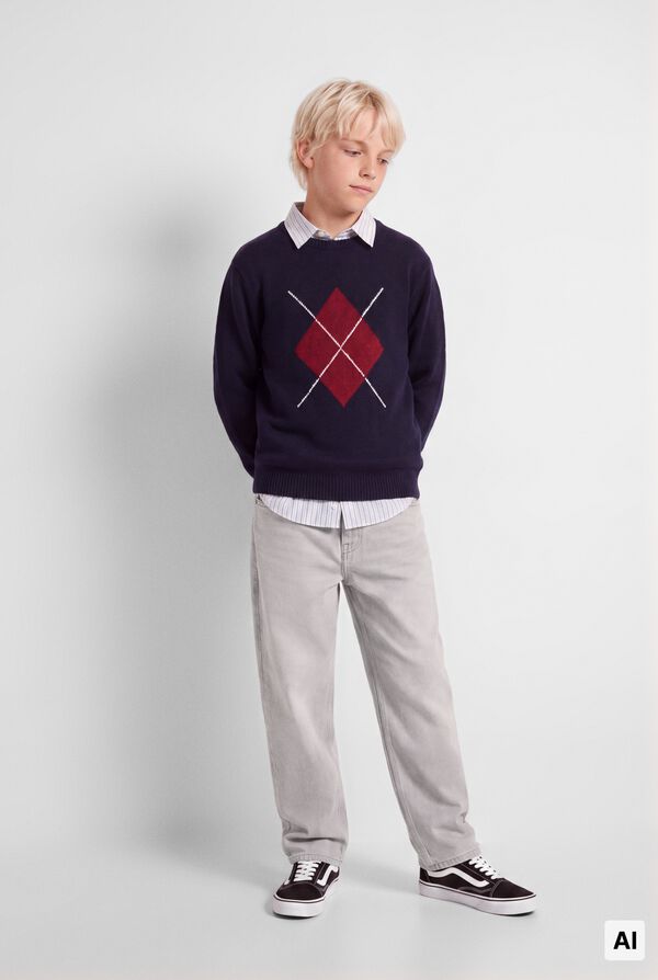 Springfield Kids Camisola jacquard crian&ccedil;a azul