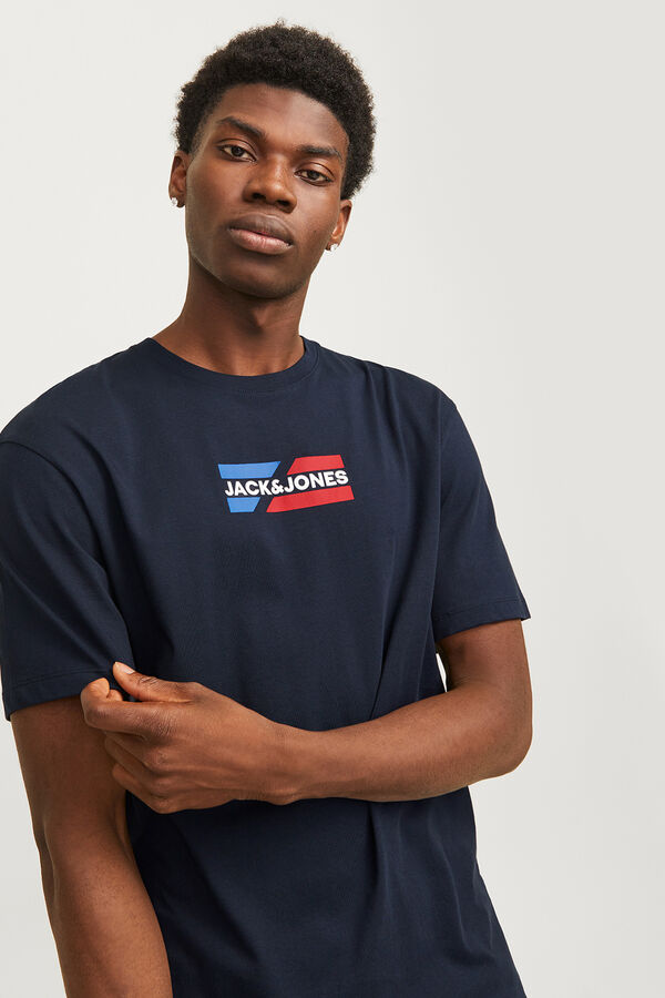 Jack & Jones Pacote com 3 camisetas com logo azul