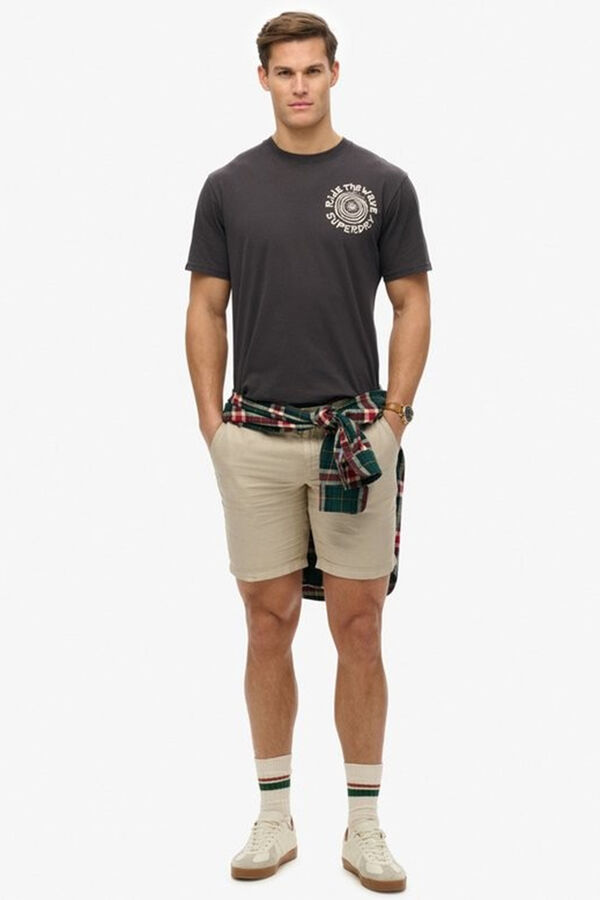 Superdry Camiseta solta narrativa ao ar livre cinzento