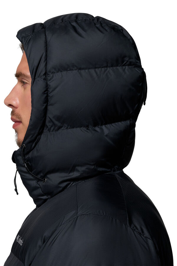 Columbia Casaco acolchoada com capuz preto
