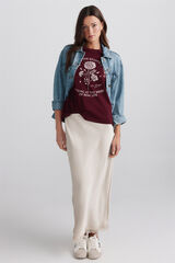 Springfield T-shirt de manga curta com estampado boho vermelho