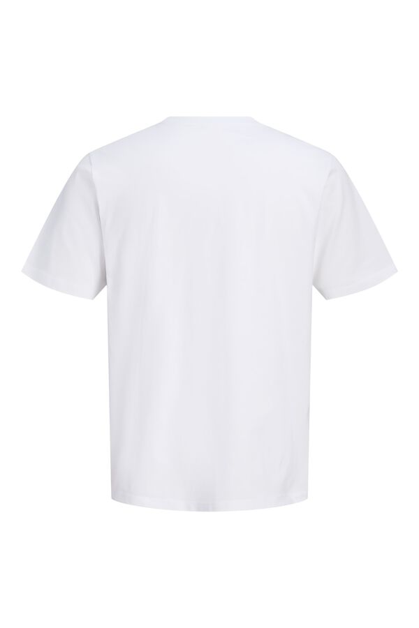 Jack & Jones PLUS T-shirt estampada de manga curta branco