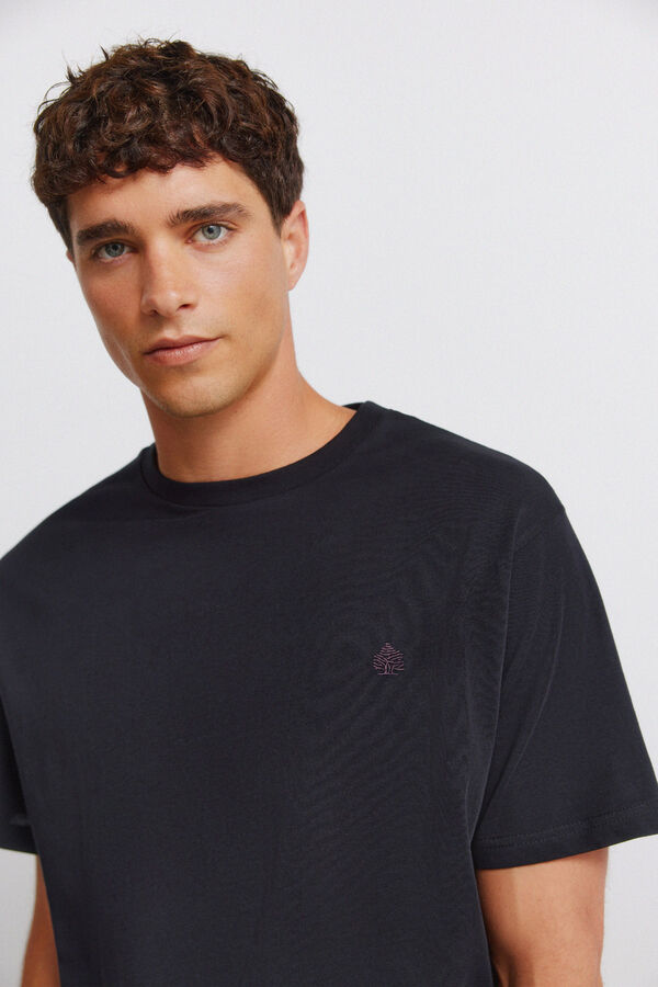 Springfield T-shirt b&aacute;sica com logo Springfield preto