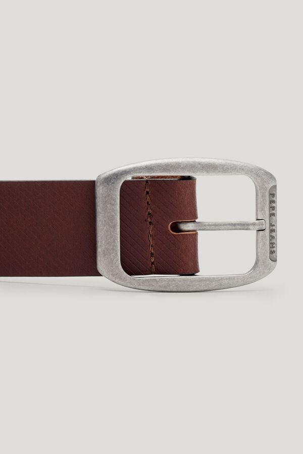 Pepe Jeans Cinto de pele texturizada cru