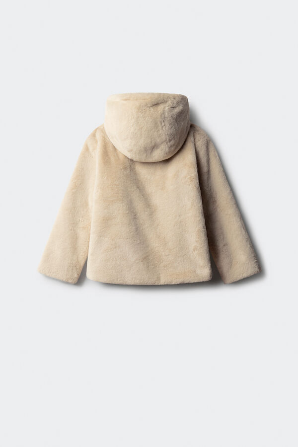 Springfield Kids sobretudo de pele de menina castanho