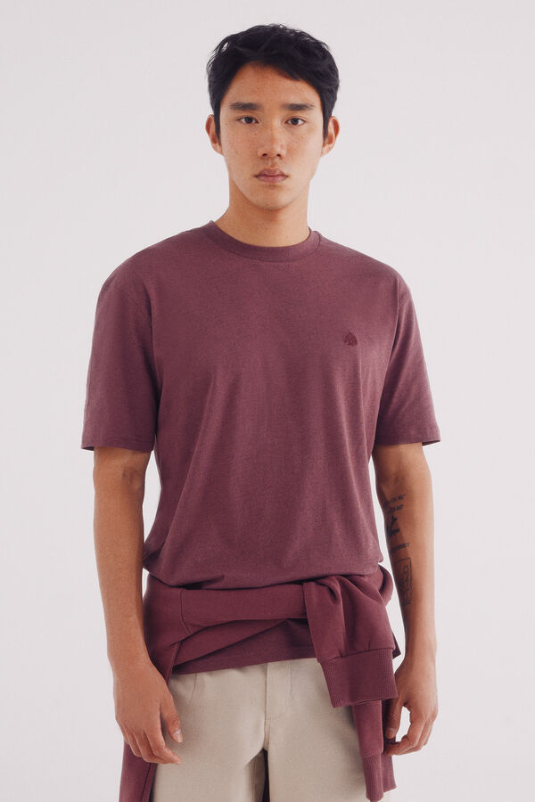 Springfield Camiseta básica melange vermelho