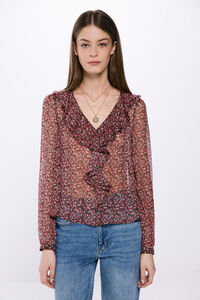 Springfield Blusa estampada com folho na frente