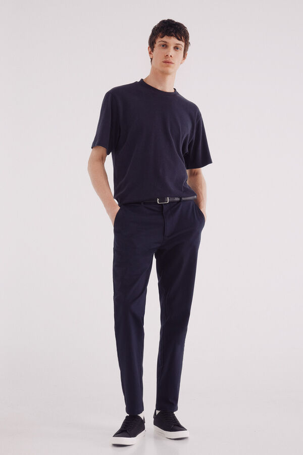 Springfield Slim fit comfort dress chinos pants blue