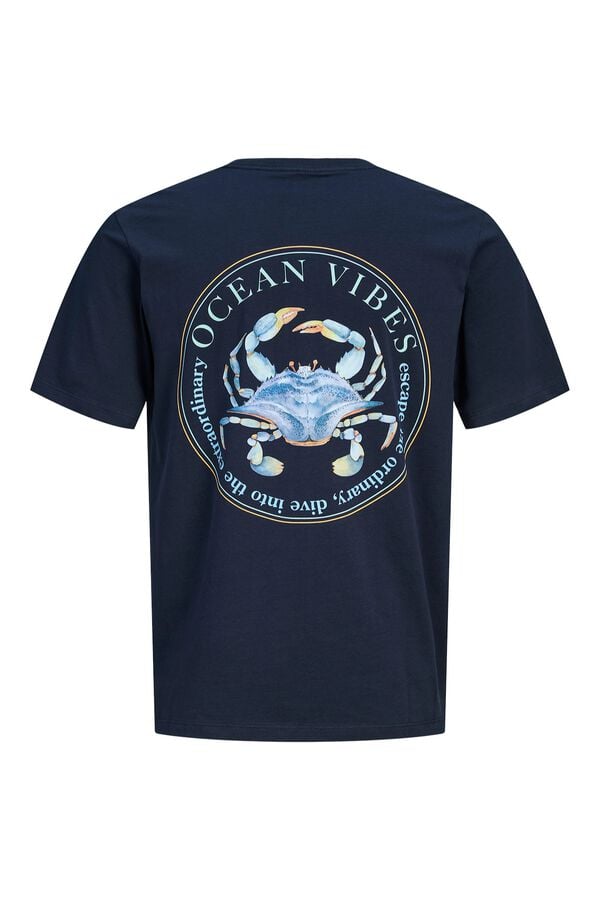 Jack & Jones Camiseta loose fit algod&oacute;n azul