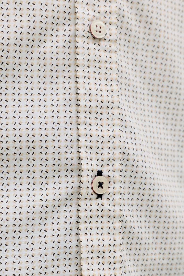 Jack & Jones Camisa slim fit estampada bege