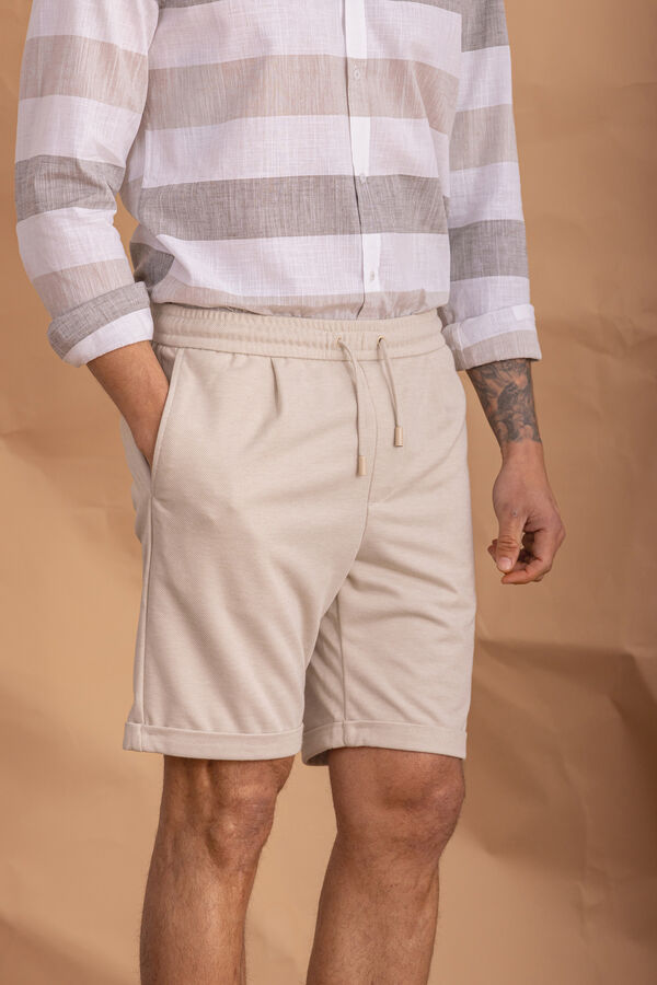 Celopman Bermuda Casual Bege bege