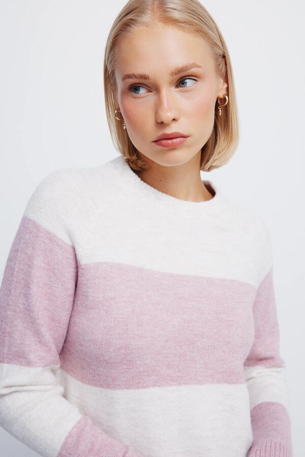Springfield gola de tricô trançado rosa