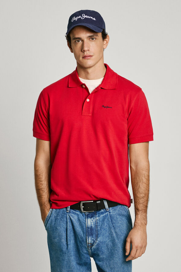 Pepe Jeans Polo Essential Logo Contraste vermelho
